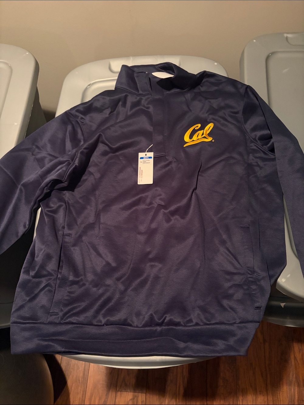 Navy Mens Pullover Jacket Cal University